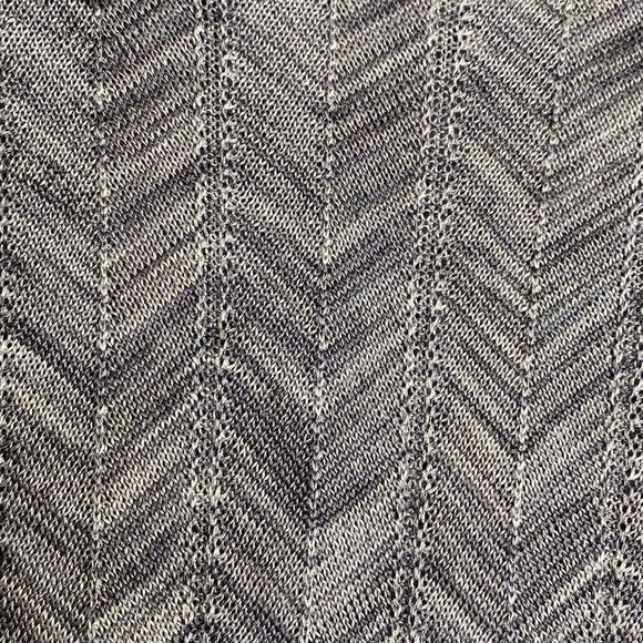 WHBM Long Tunic V-Neck Dressy Sweater‎ Flare Sleeve Metallic Silver Grey M - Picture 9 of 14